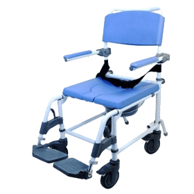 Roll-In Shower Chairs - 18inch Rolling Shower Commode Chair - APZC180