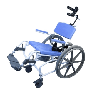 18″ Tilt Rolling Shower Commode Chair with 24″ Rear Wheels – APZC190-24