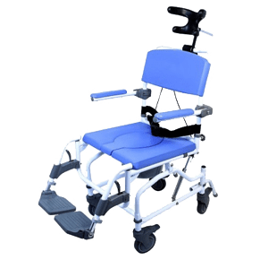 Roll-In Shower Chairs - 18inch Tilt Rolling Shower Commode Chair - APZC180